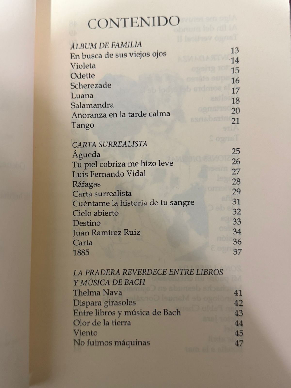 CONTRADANZA - INDICE