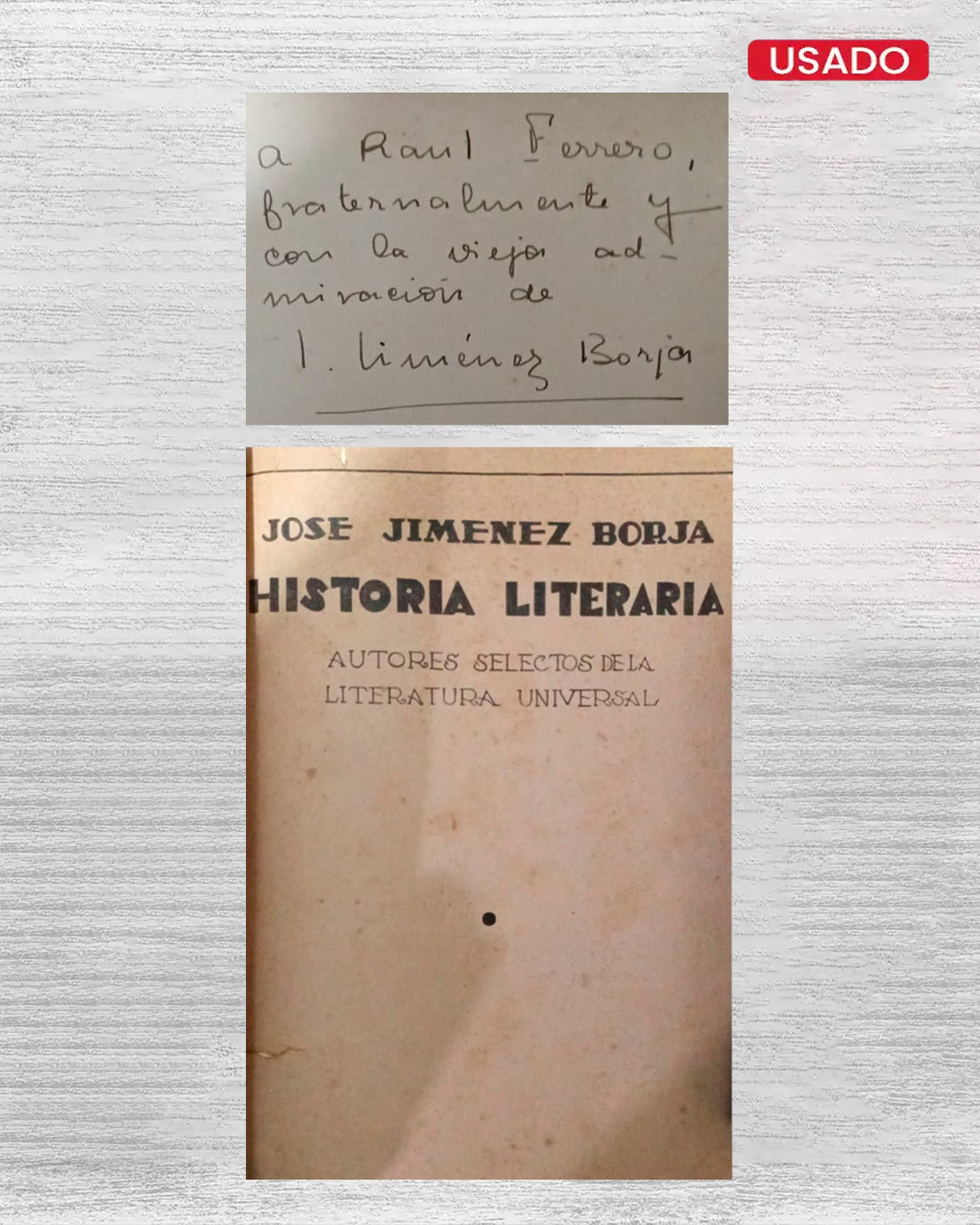HISTORIA LITERARIA (CON DEDICATORIA)