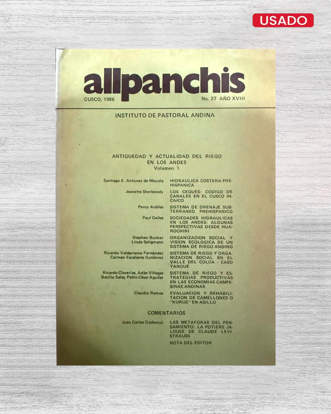 ALLPANCHIS N°27 - PORTADA