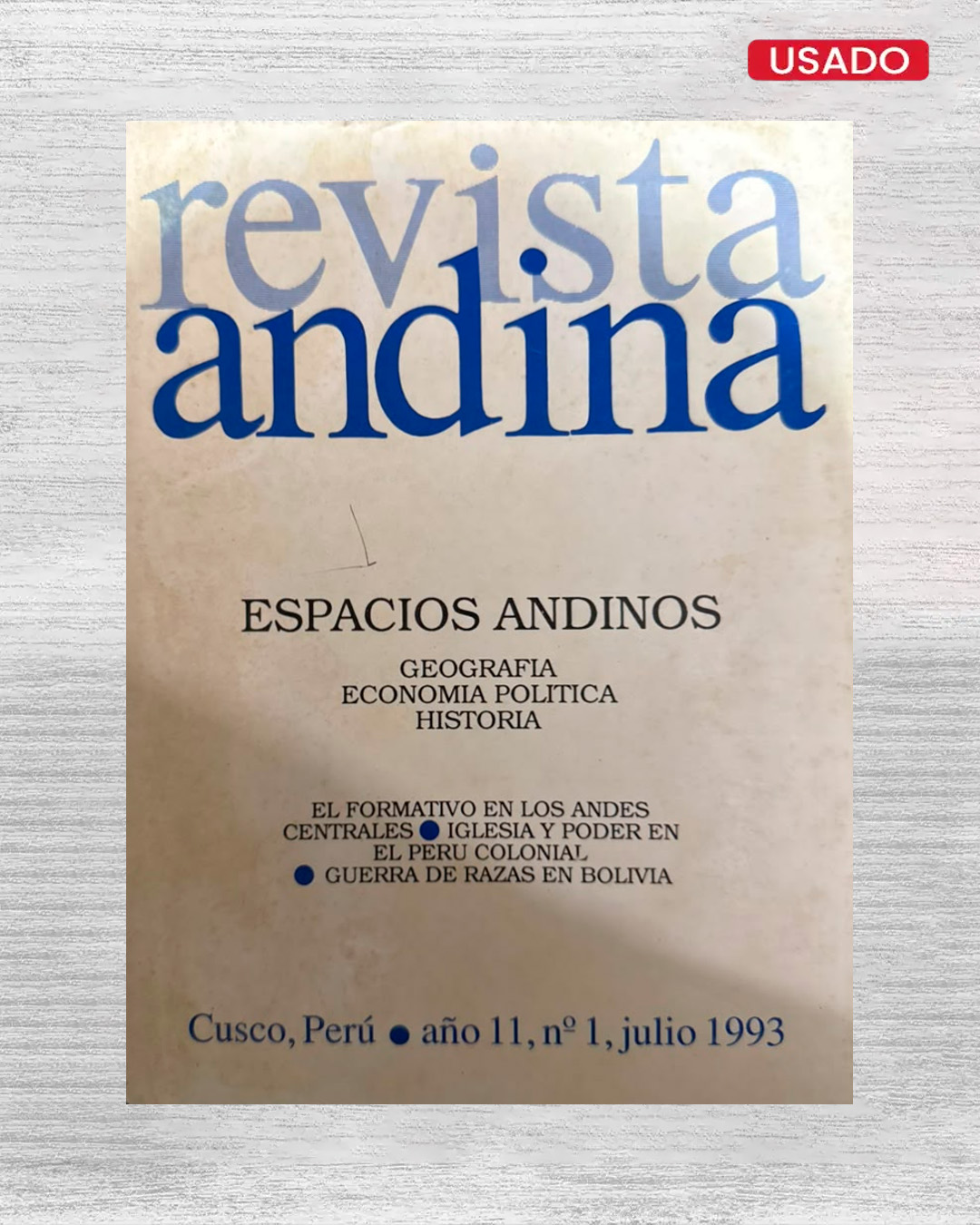 REVISTA ANDINA - AÑO 11 Nº1 - PORTADA