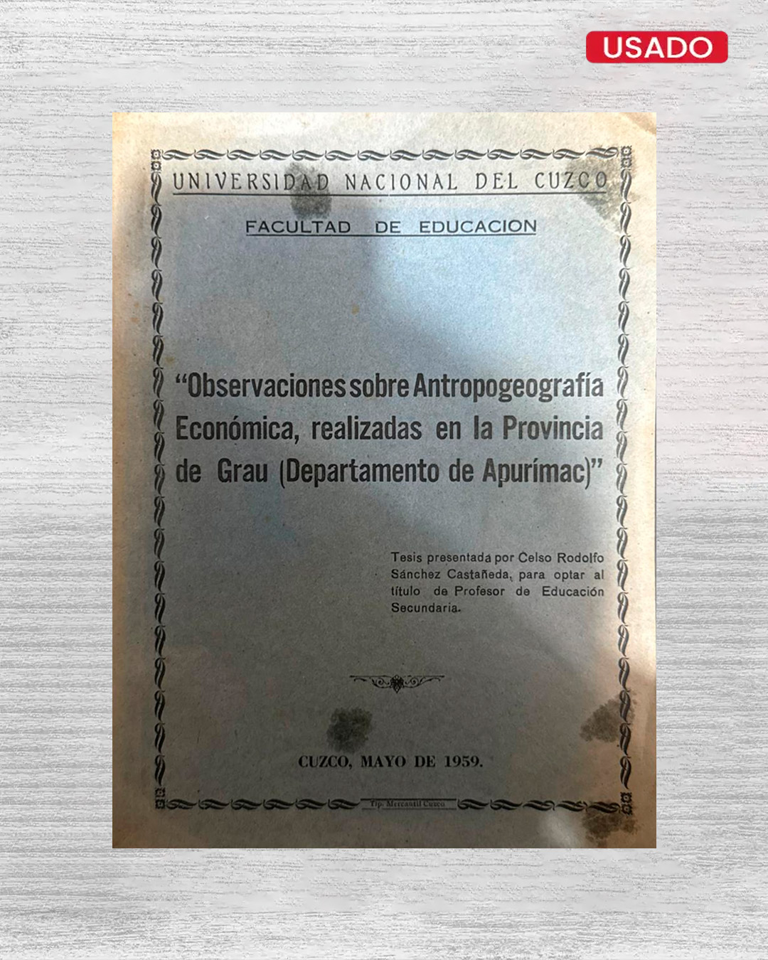 OBSERVACIONES SOBRE ANTROPOGEOGRAFÍA ECONÓMICA