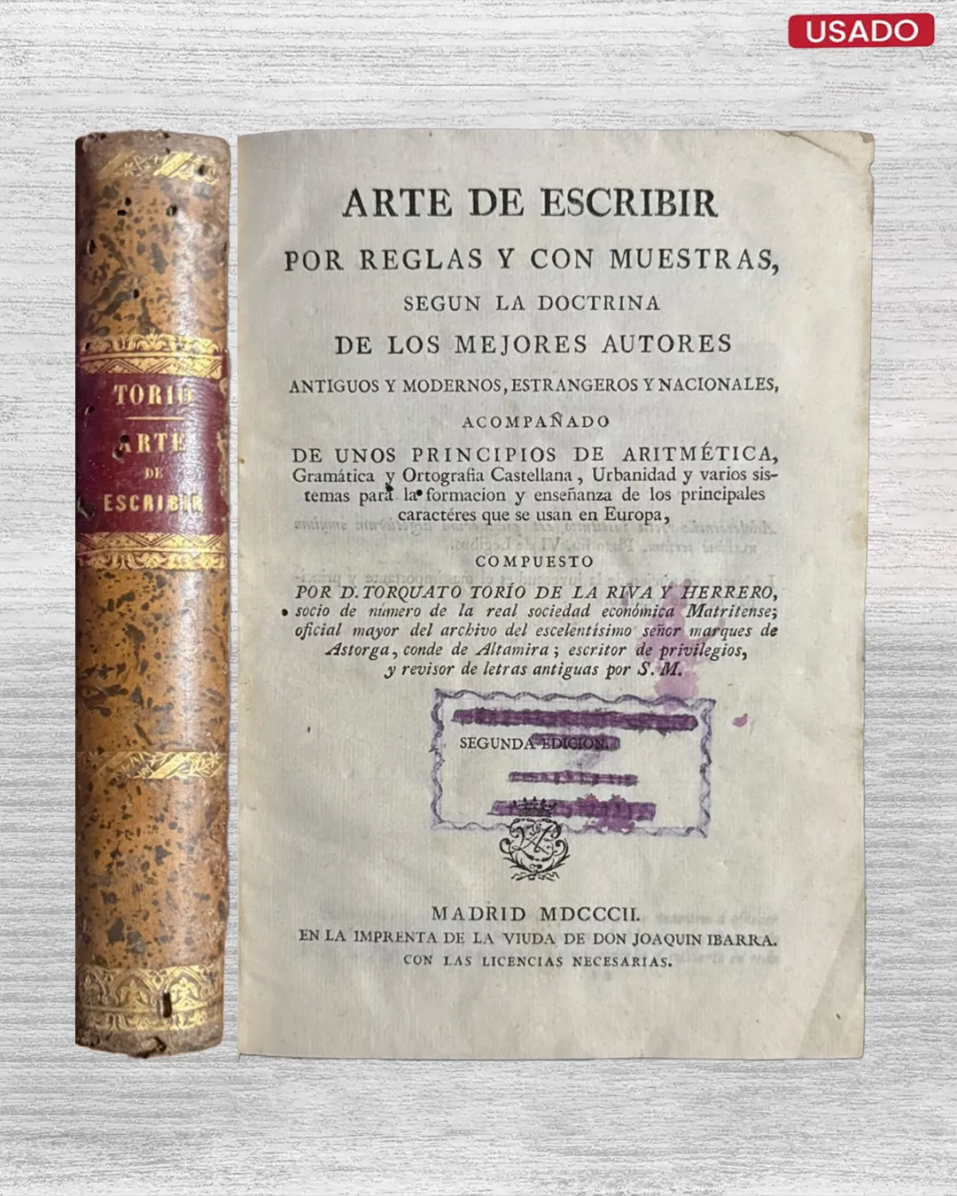 ARTE DE ESCRIBIR POR REGLAS Y CON MUESTRAS, SEGUN LA DOCTRINA DE LOS MEJORES AUTORES ANTIGUOS Y MODERNOS, ESTRANGEROS Y NACIONALES, ACOMPAÑADO DE UNOS PRINCIPIOS DE ARITMETICA, GRAMATICA Y OROGRAFIA CASTELLANA, URBANIDAD Y VARIOS SISTEMAS PARA FORMACION Y ENSEÑANZA DE LOS PRINCIPALES CARACTERES QUE SE USAN EN EUROPA