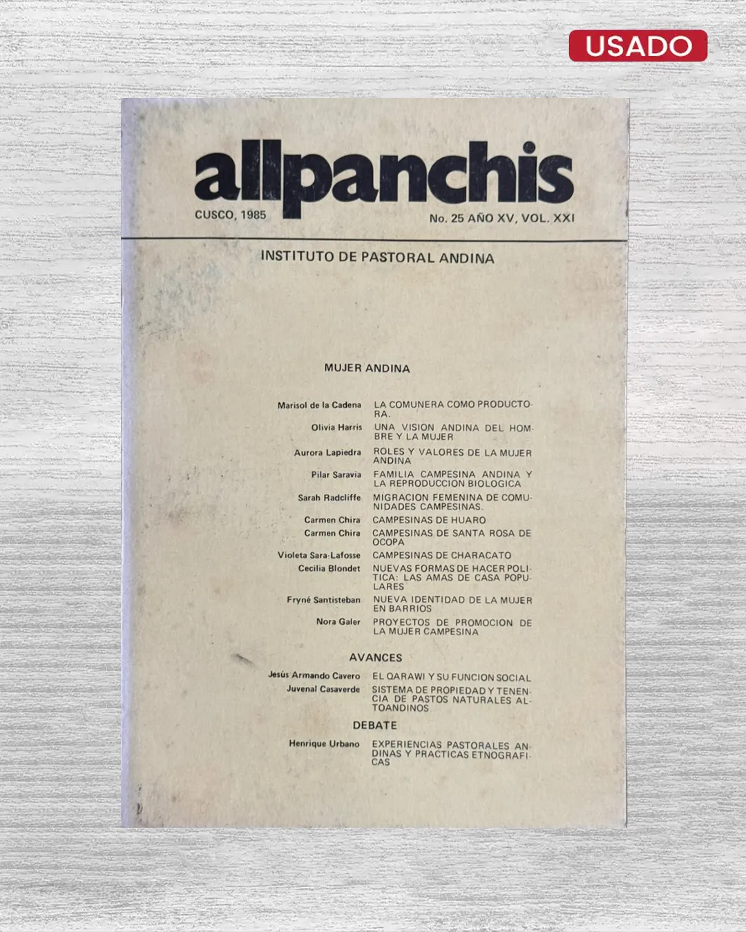 ALLPANCHIS Nº 25