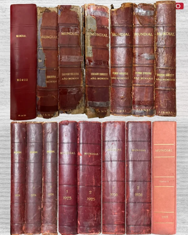 REVISTA MUNDIAL (1920 – 1921 – 1922 – 1923 – 1924 – 1925 – 1926 –PRIMER SEMESTRE DE 1928) NO INCLUYE  AÑO 1927