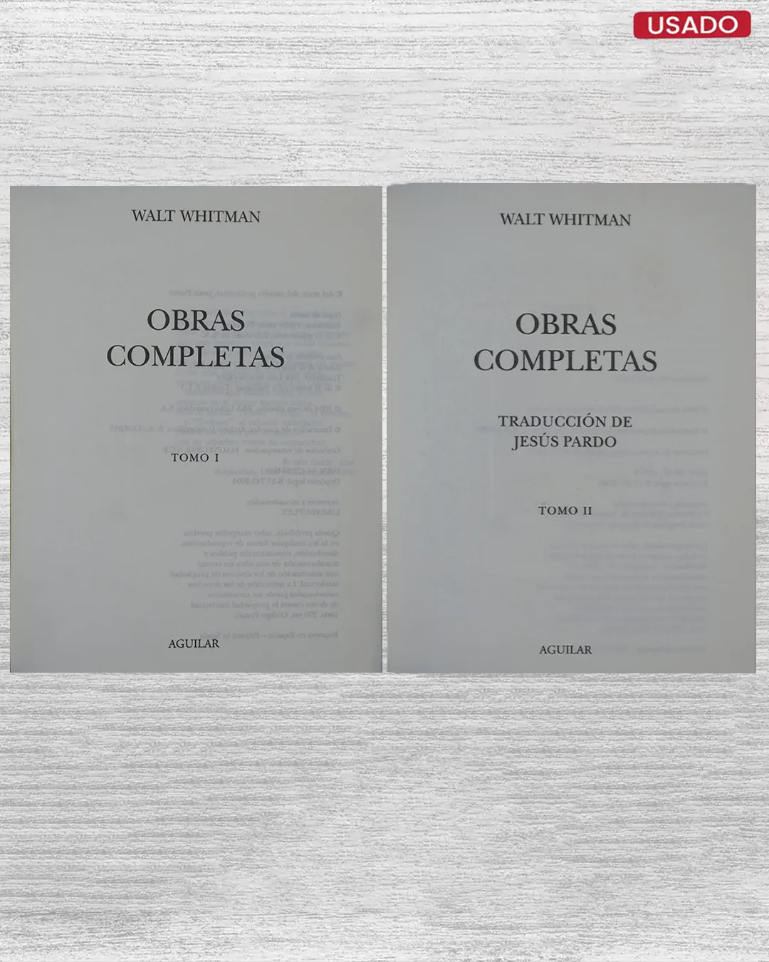OBRAS COMPLETAS DE WALT WHITMAN, I Y II