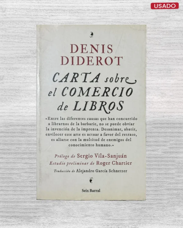CARTA SOBRE EL COMERCIO DE LIBROS