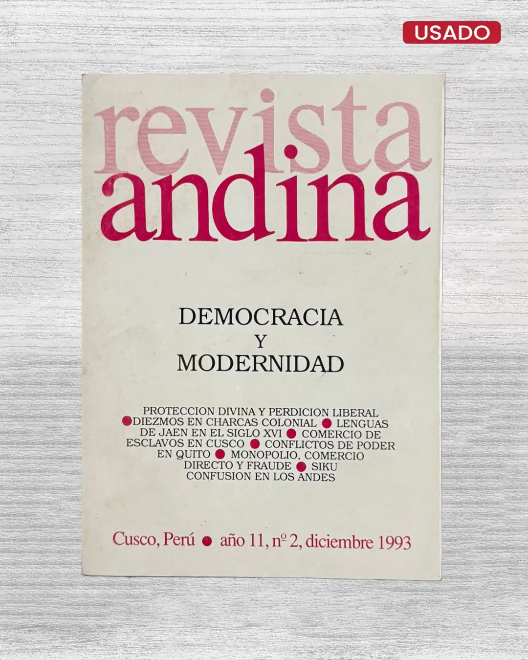 REVISTA ANDINA, AÑO 11, Nº 2, DICIEMBRE 1993