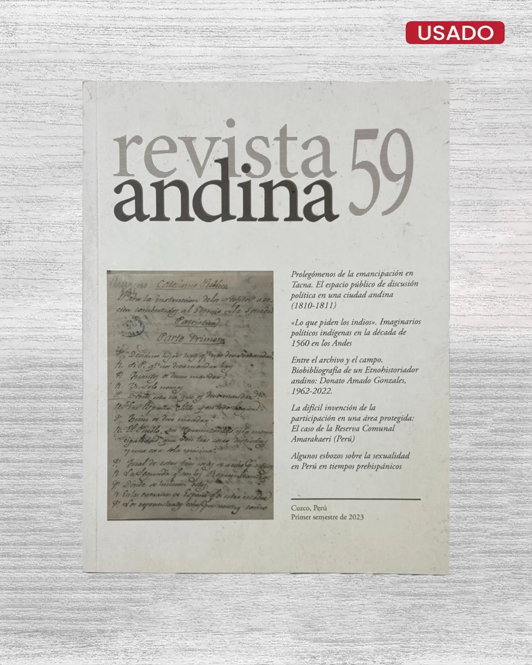 REVISTA ANDINA Nº 59 (PRIMER SEMESTRE DE 2023)