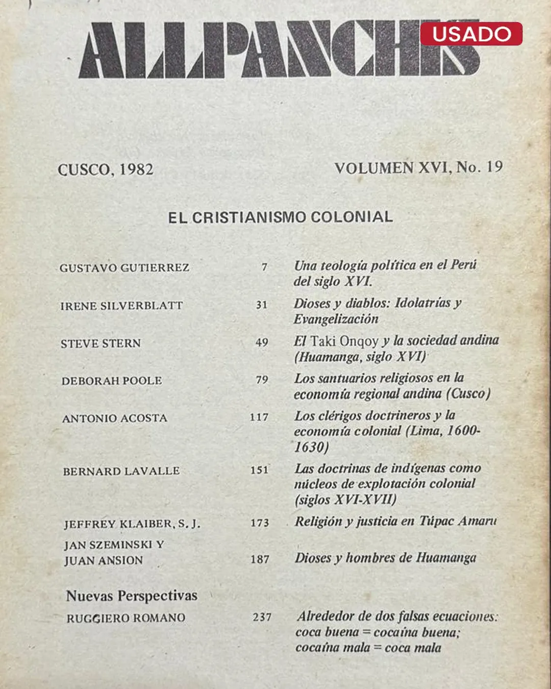 ALLPANCHIS 19: EL CRISTIANISMO COLONIAL (1982) - Imagen 2