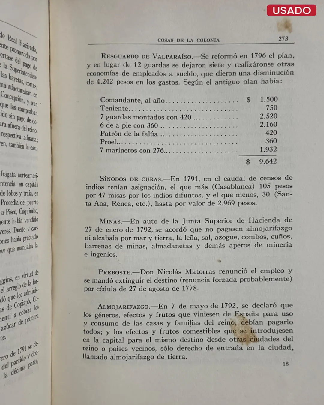 COSAS DE LA COLONIA; APUNTES PARA LA CRONICA DEL SIGLO XVIII EN CHILE - Imagen 3