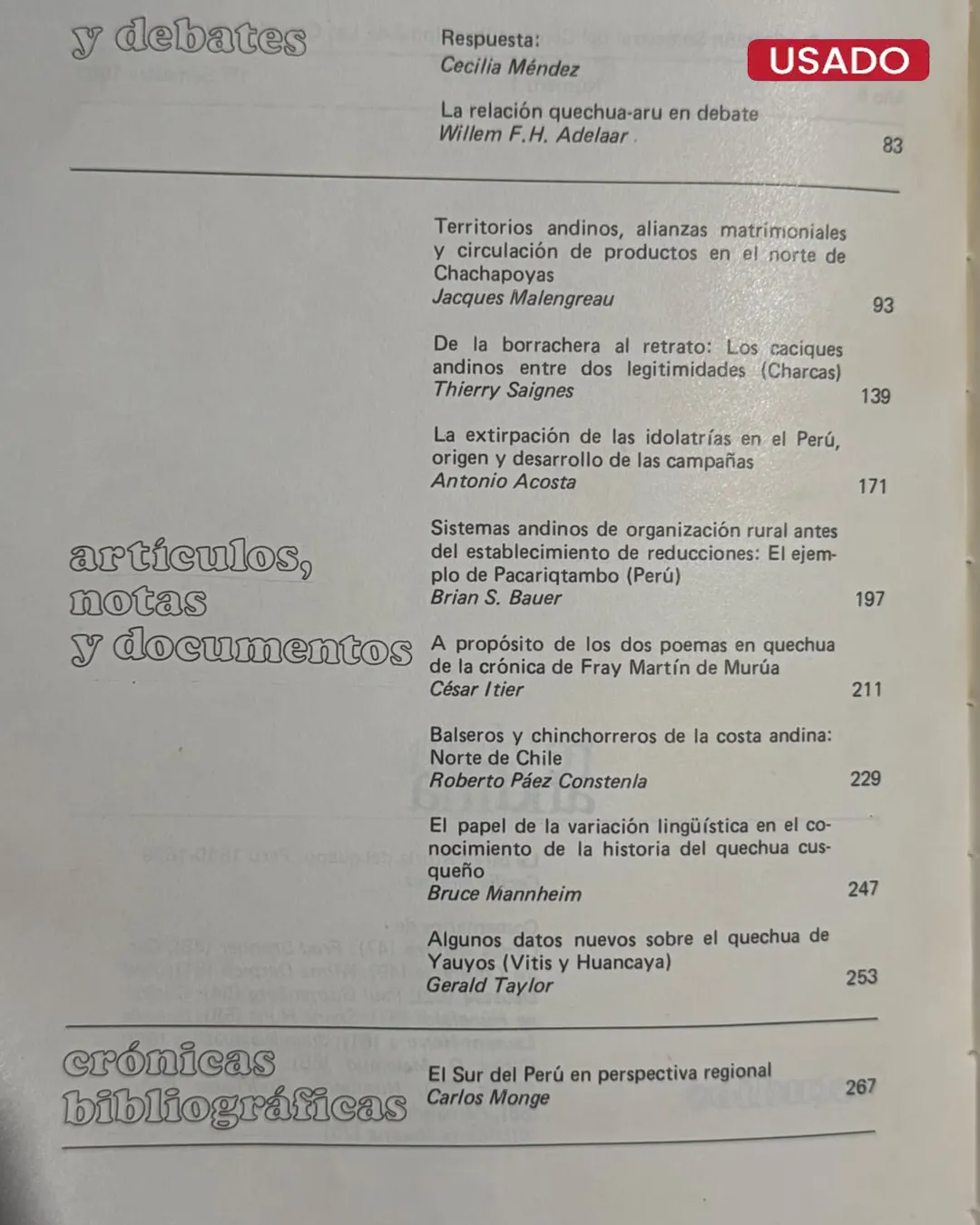 REVISTA ANDINA – AÑO 5, Nº1 (1987) - Imagen 3