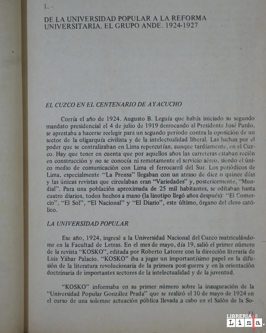ASÍ NACIÓ EL CUZCO ROJO; CONTRIBUCIÓN A SU HISTORIA POLÍTICA: 1924 – 1934 - Imagen 2
