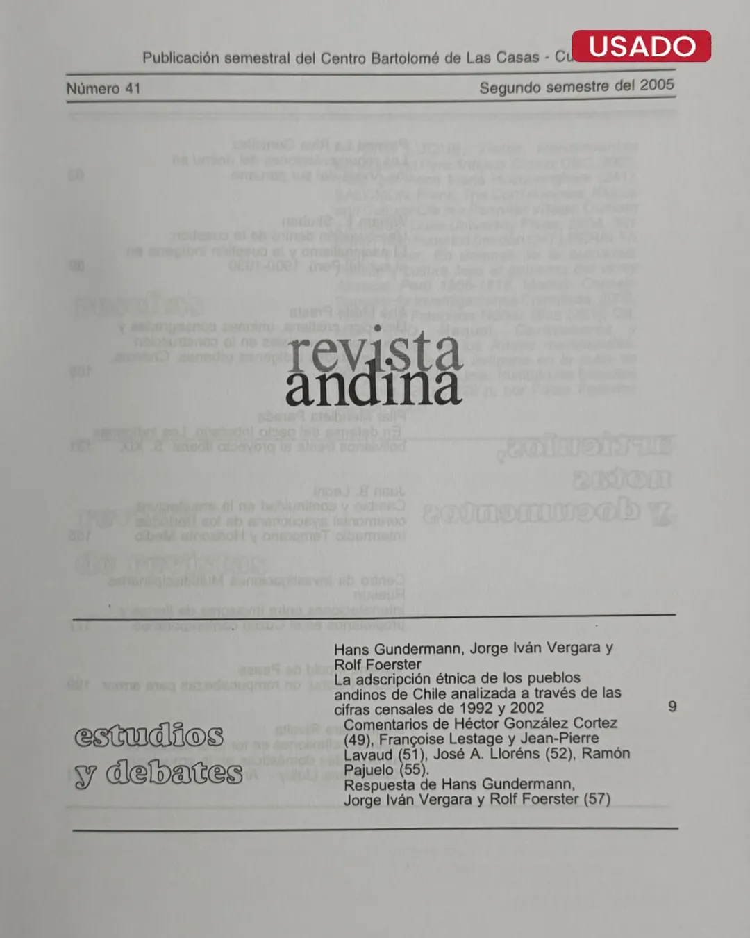 REVISTA ANDINA 41: LA ADSCRIPCION ETNICA DE LOS PUEBLOS ANDINOS DE CHILE - Imagen 2