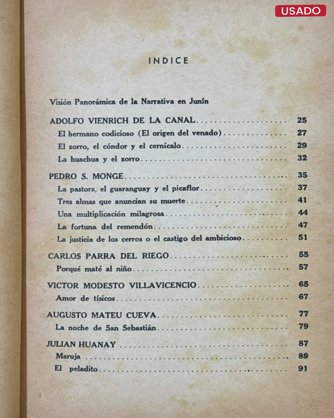ANTOLOGÍA DE LA NARRATIVA DE JUNÍN (CON FIRMA DEL AUTOR) - Imagen 2