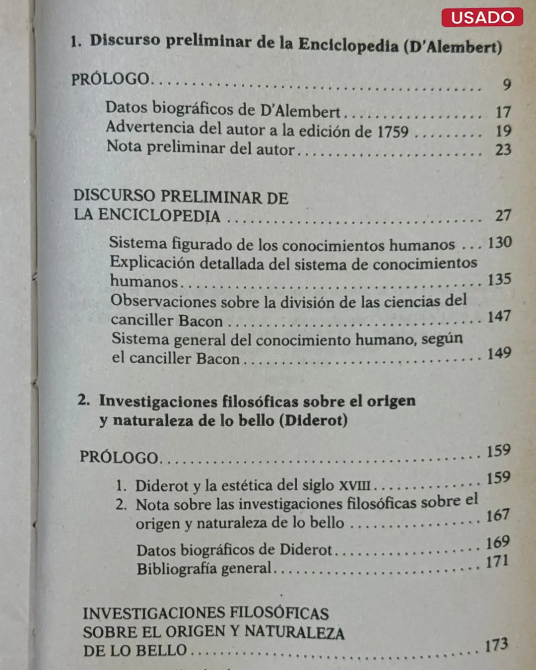 DISCURSO PRELIMINAR DE LA ENCICLOPEDIA / INVESTIGACIONES FILOSÓFICAS SOBRE EL ORIGEN Y NATURALEZA DE LO BELLO - Imagen 2