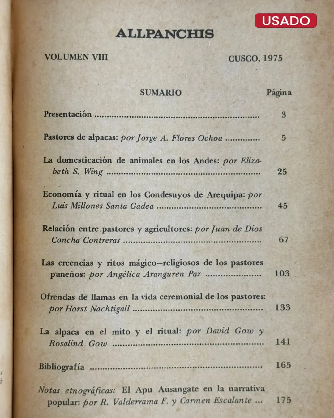 ALLPANCHIS (Nº 8 – VOLUMEN VIII 1975) - Imagen 2