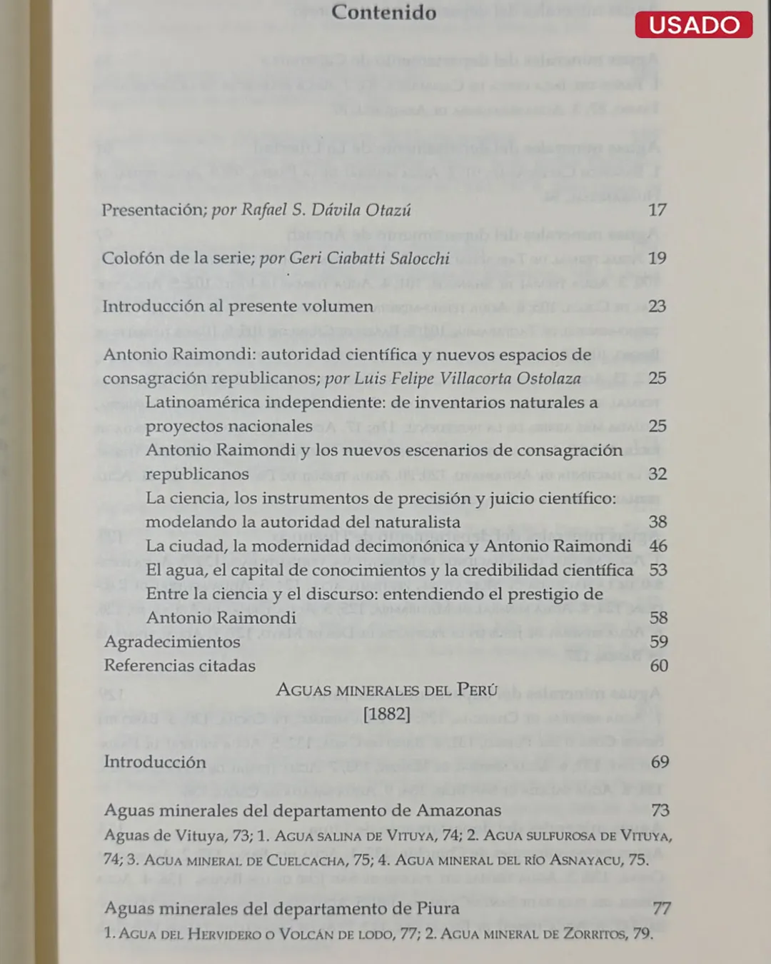 COLECCIÓN ESTUDIOS GEOLÓGICOS Y MINEROS PARA LA OBRA ‘EL PERÚ’ (VOLUMEN V): AGUA MINERALES Y POTABLES DEL PERÚ - Imagen 2