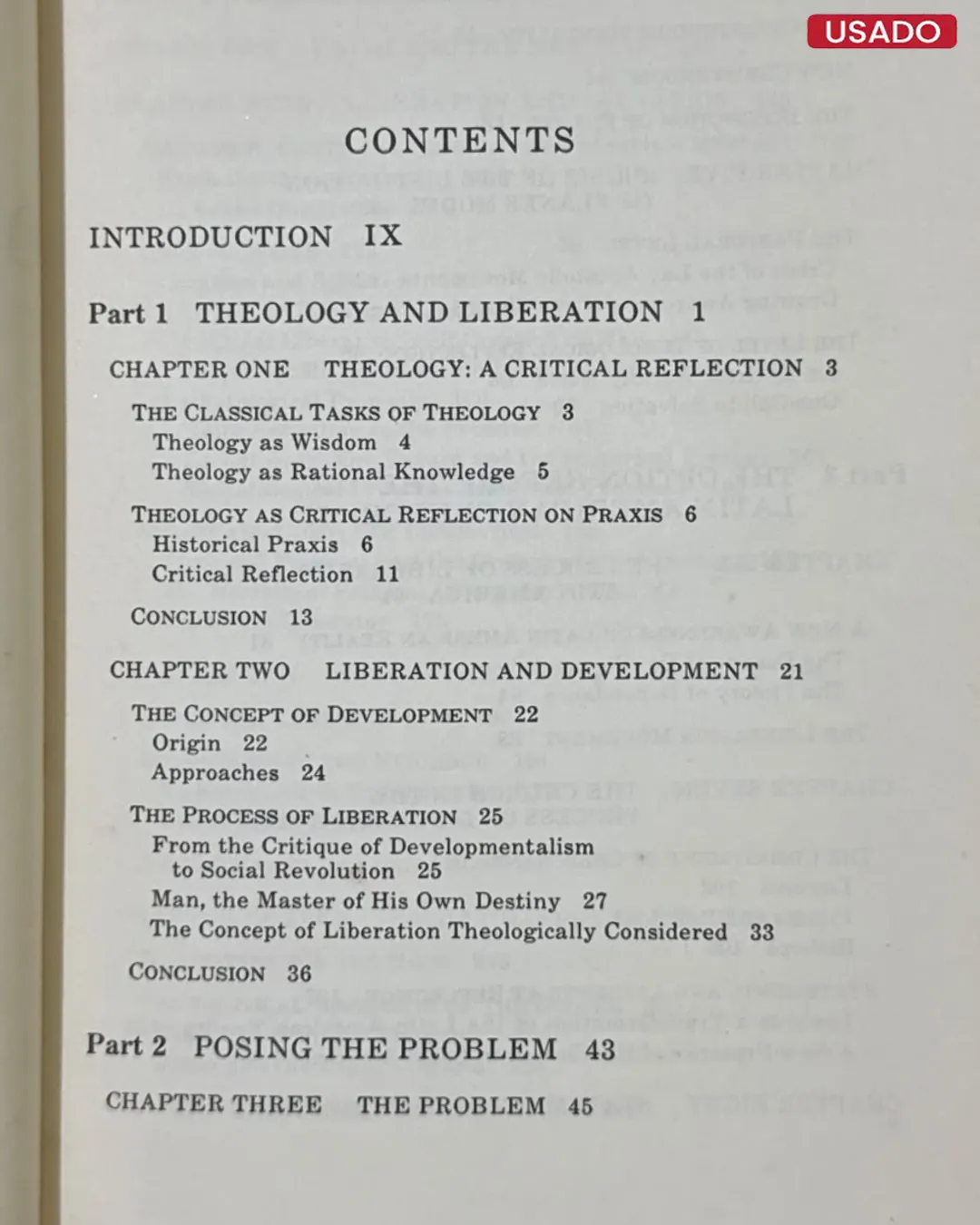 A THEOLOGY OF LIBERATION (TEXTO EN INGLES) - Imagen 3