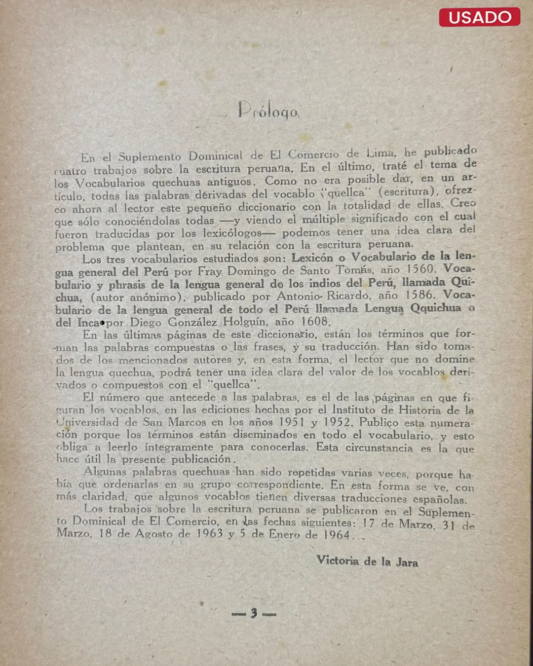 LA ESCRITURA PERUANA Y LOS VOCABULARIOS QUECHUA ANTIGUOS - Imagen 3