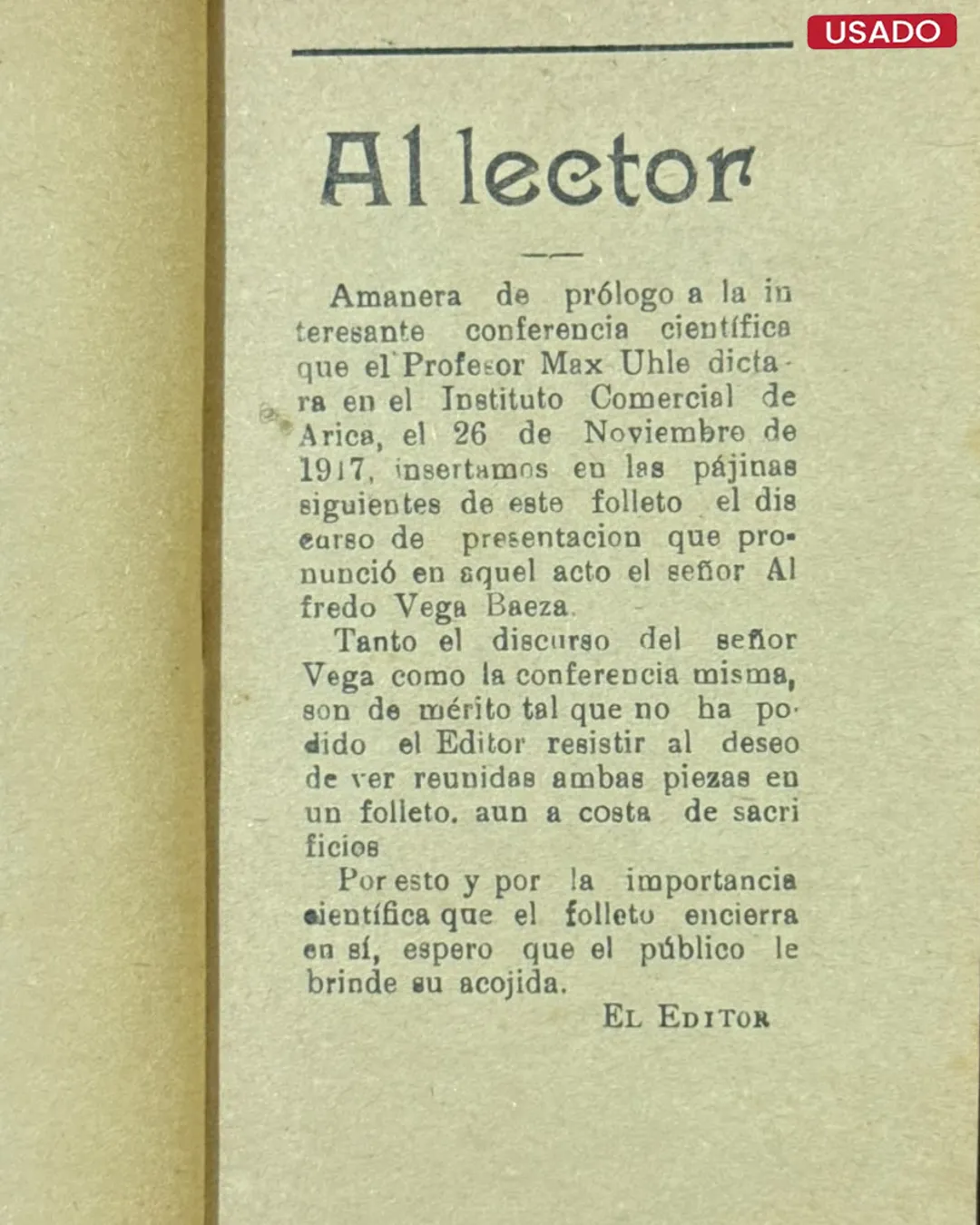 LOS ABORIGENES DE ARICA Y EL HOMBRE AMERICANO: CONFERENCIA LEIDA EN EL INSTITUTO COMERCIAL EL 26 DE NOVIEMBRE DE 1917 - Imagen 4