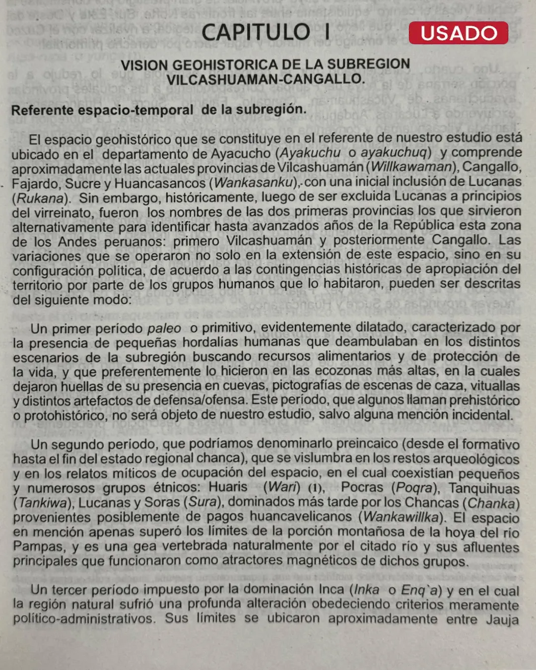 AYACUCHO: VILCASHUAMAN Y CANGALLO (GLORIA Y OCASO DE UNA HEROICA REGION ANDINA) - Imagen 4