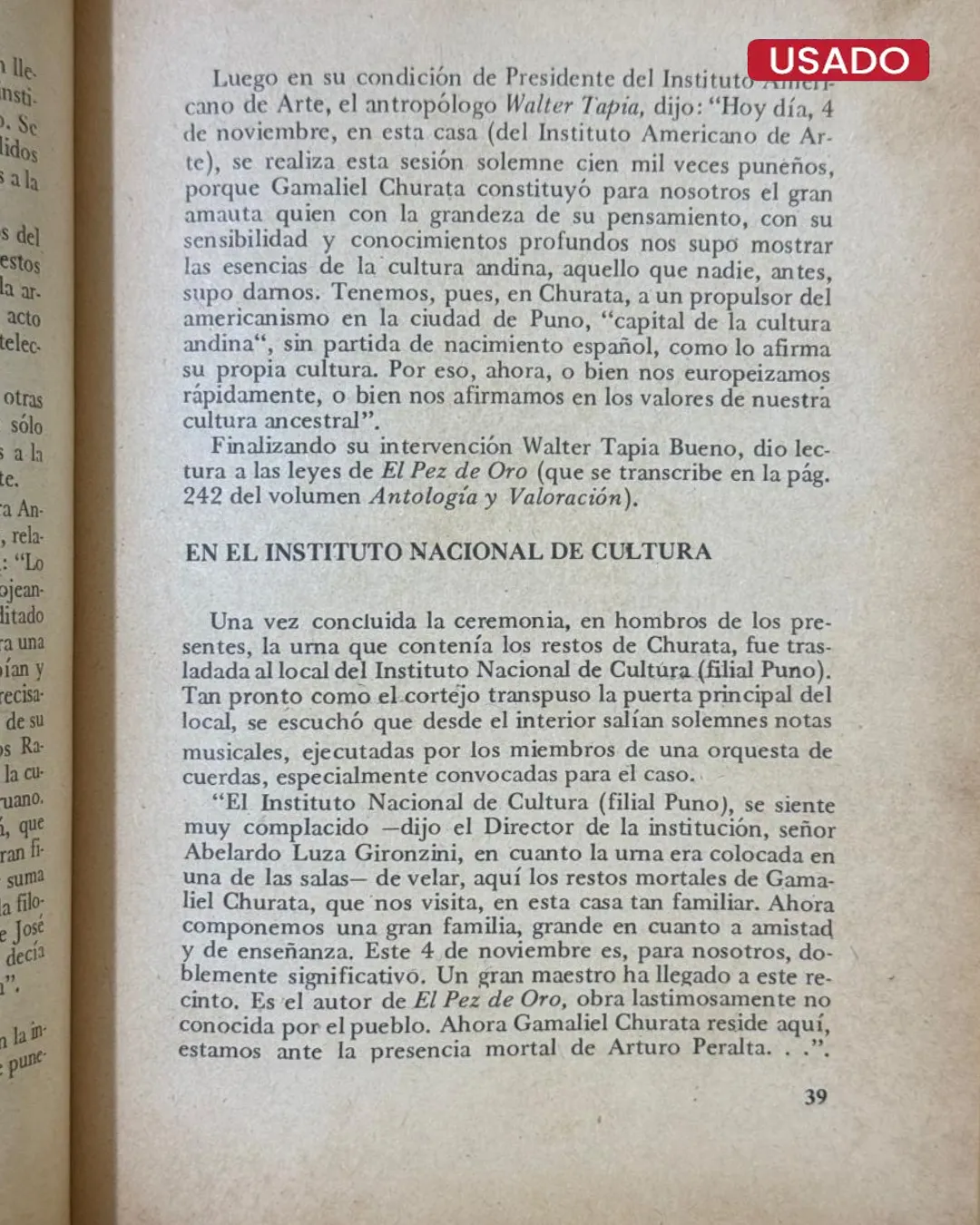 EL RETORNO DE GAMALIEL CHURATA A PUNO - Imagen 3