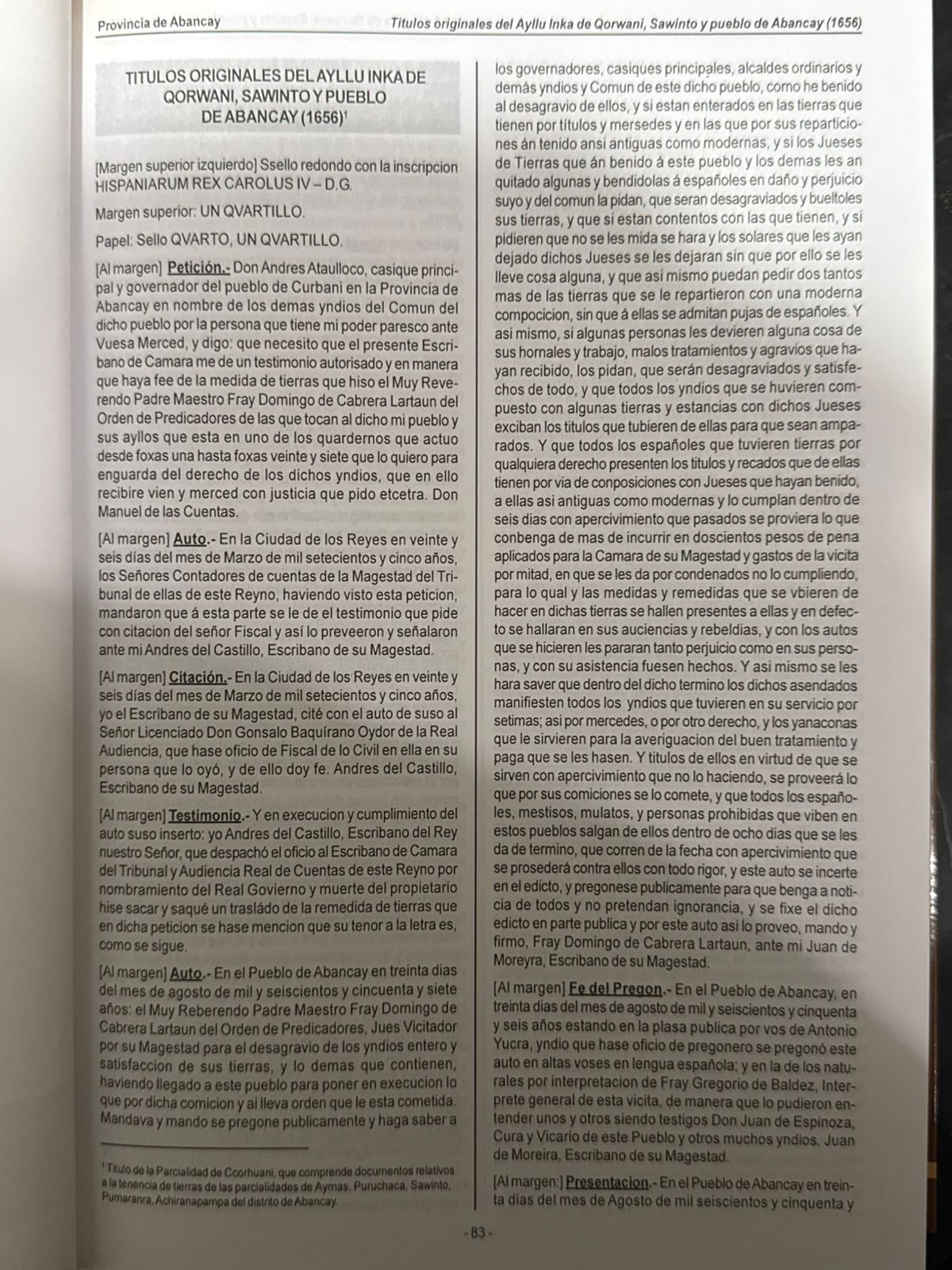 PROCESO DE COMPOSICIÓN Y TITULACIÓN DE TIERRAS - fragmento