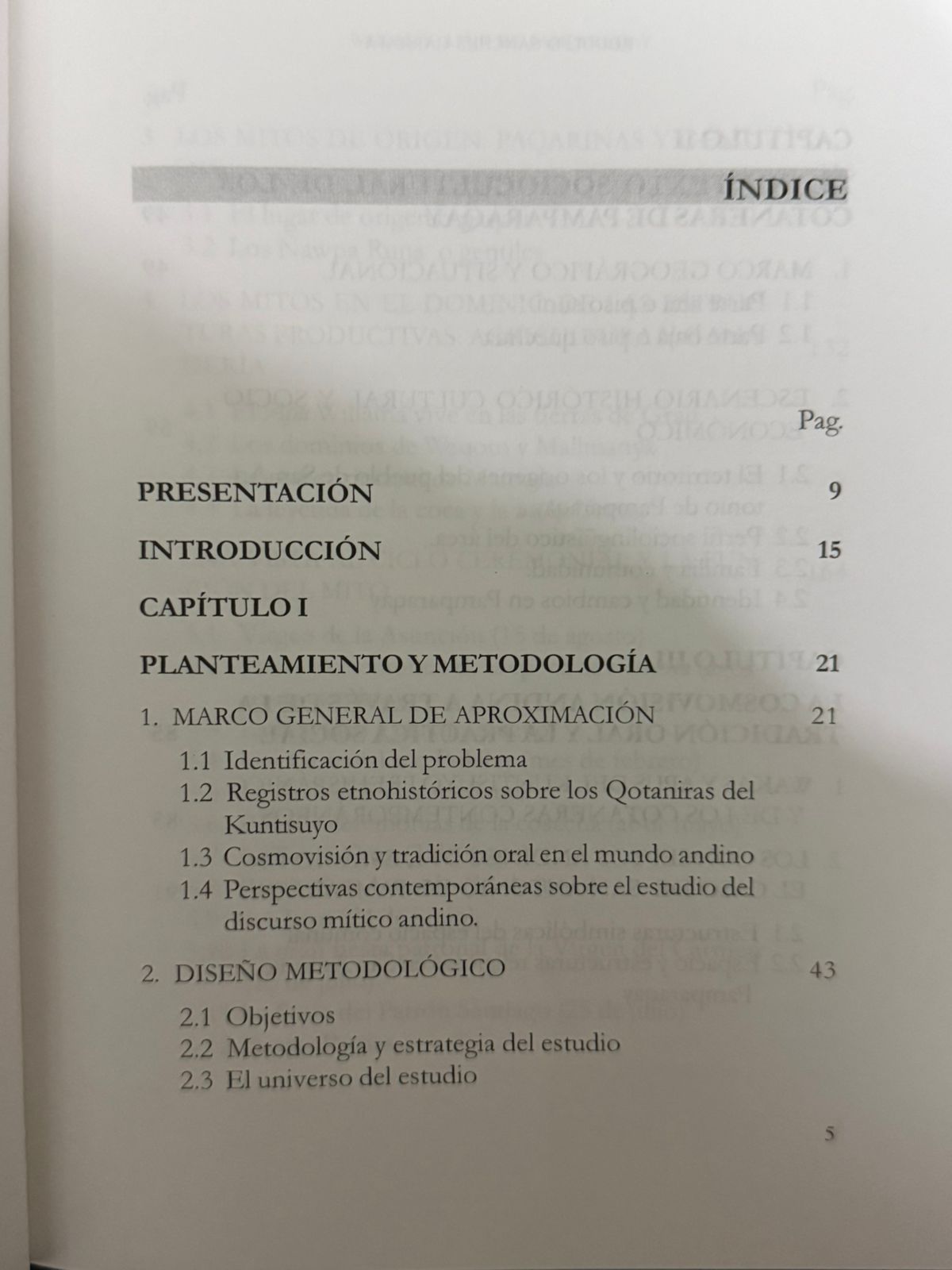 WAKAS Y APUS DE PAMPARAQAY - INDICE