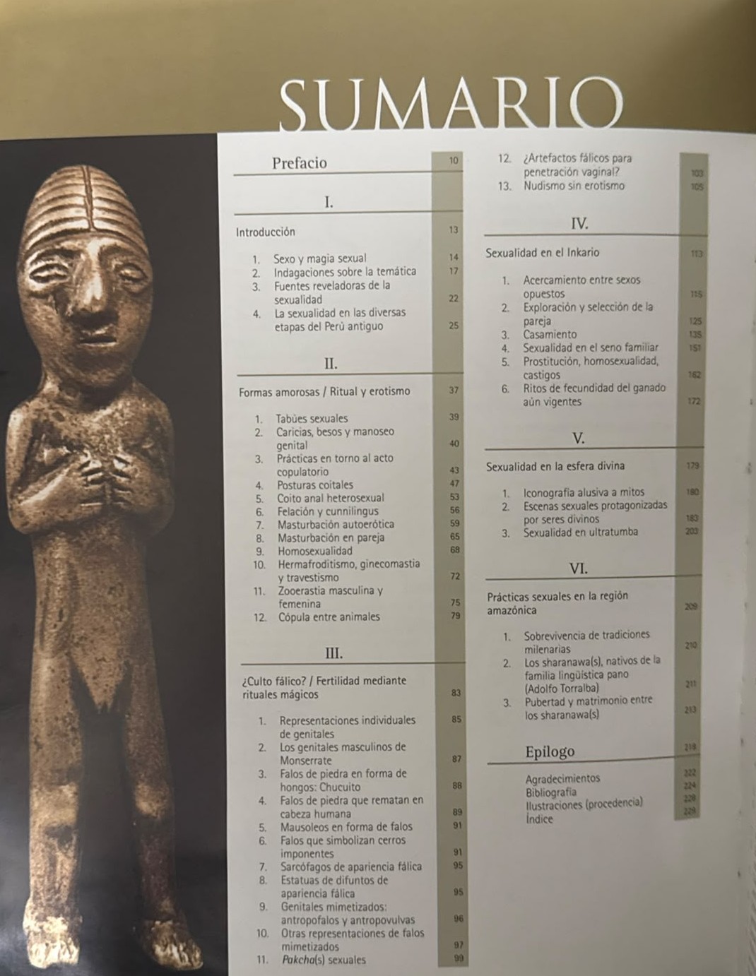 SEXO Y MAGIA SEXUAL EN EL ANTIGUO PERÚ - INDICE
