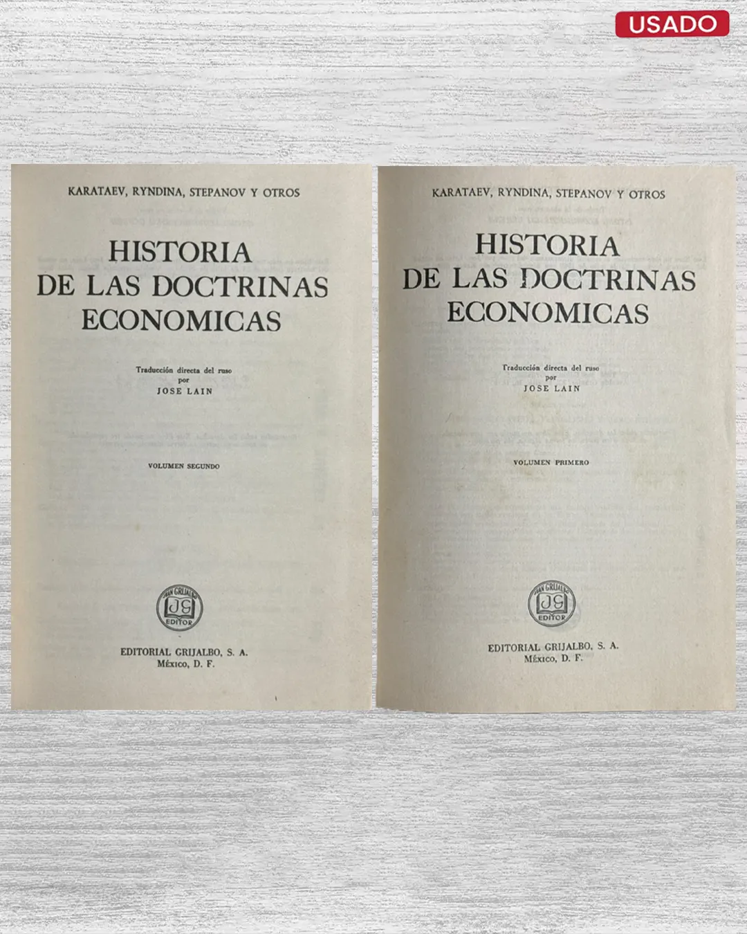 HISTORIA DE LAS DOCTRINAS ECONOMICAS (2 TOMOS)