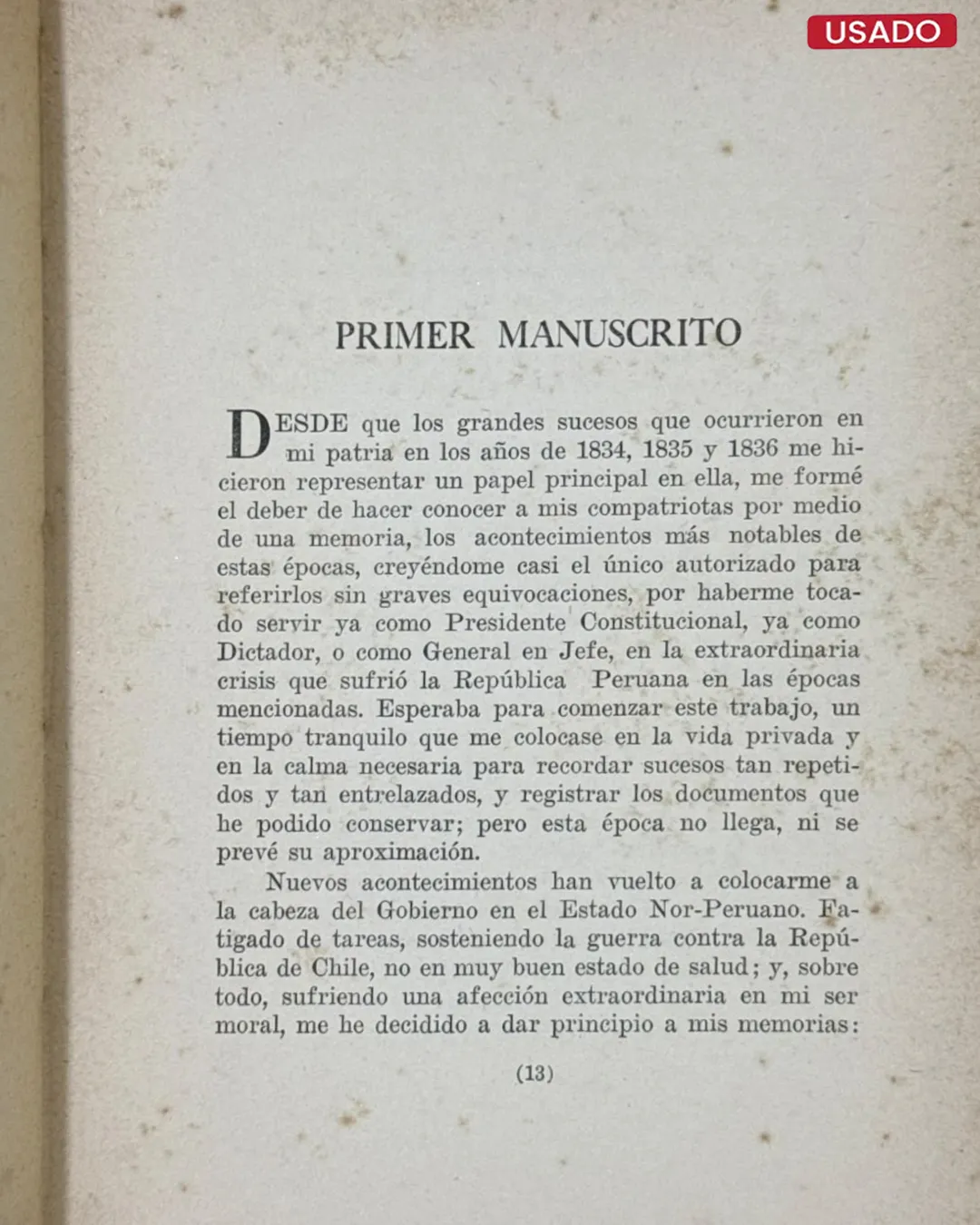 MEMORIAS DEL GRAN MARISCAL DON LUIS JOSE DE ORBEGOSO - Imagen 3