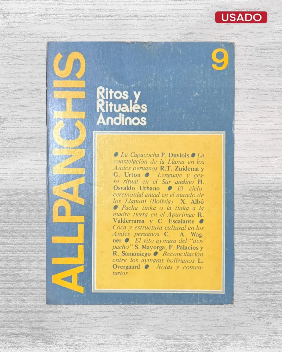 ALLPANCHIS, VOL. IX: RITOS Y RITUALES ANDINOS