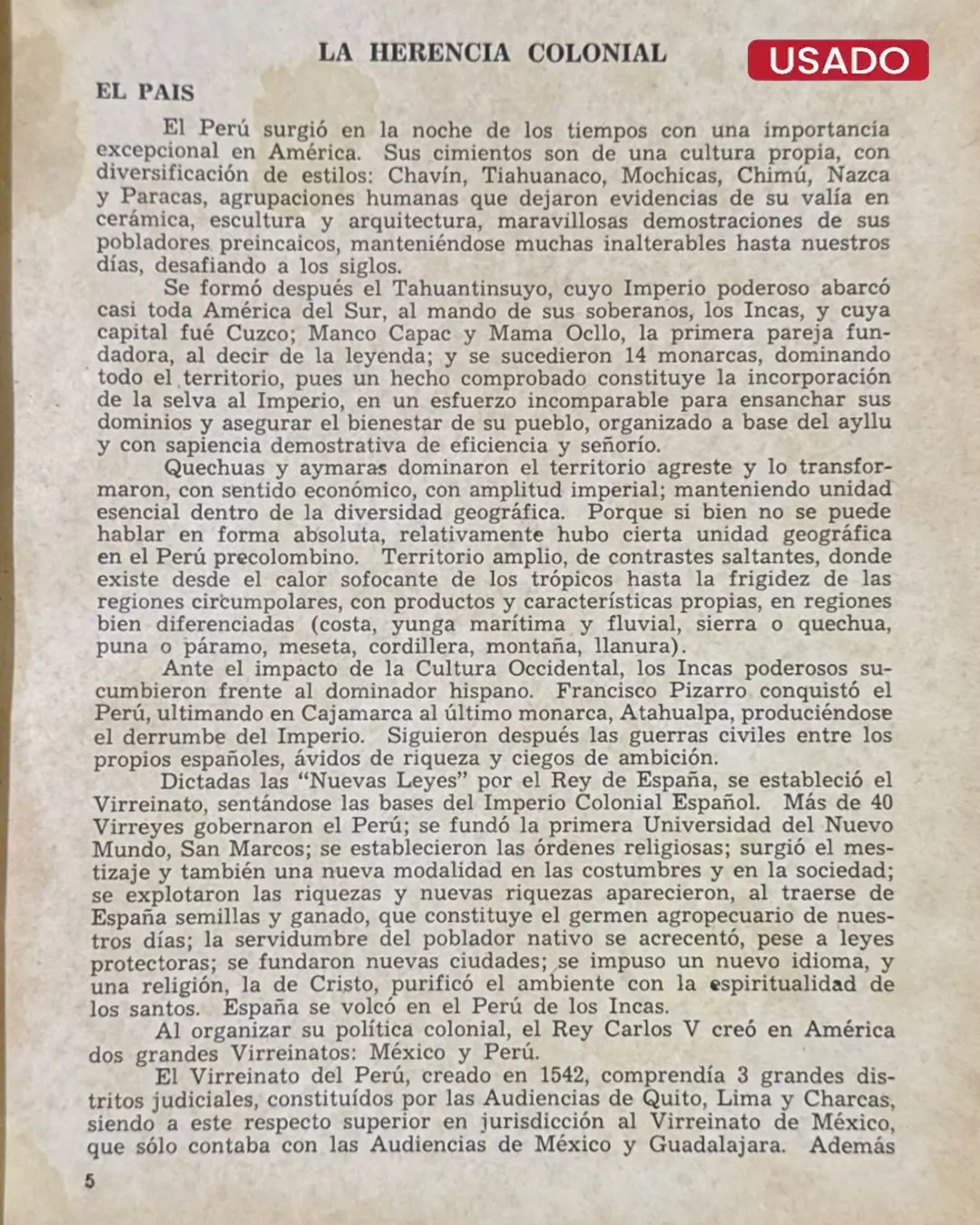 HISTORIA DEL PERÚ (CUARTO AÑO) - Imagen 2