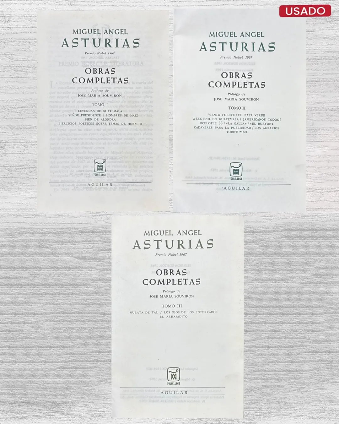 MIGUEL ANGEL ASTURIAS: OBRAS COMPLETAS (AGUILAR) - Imagen 2