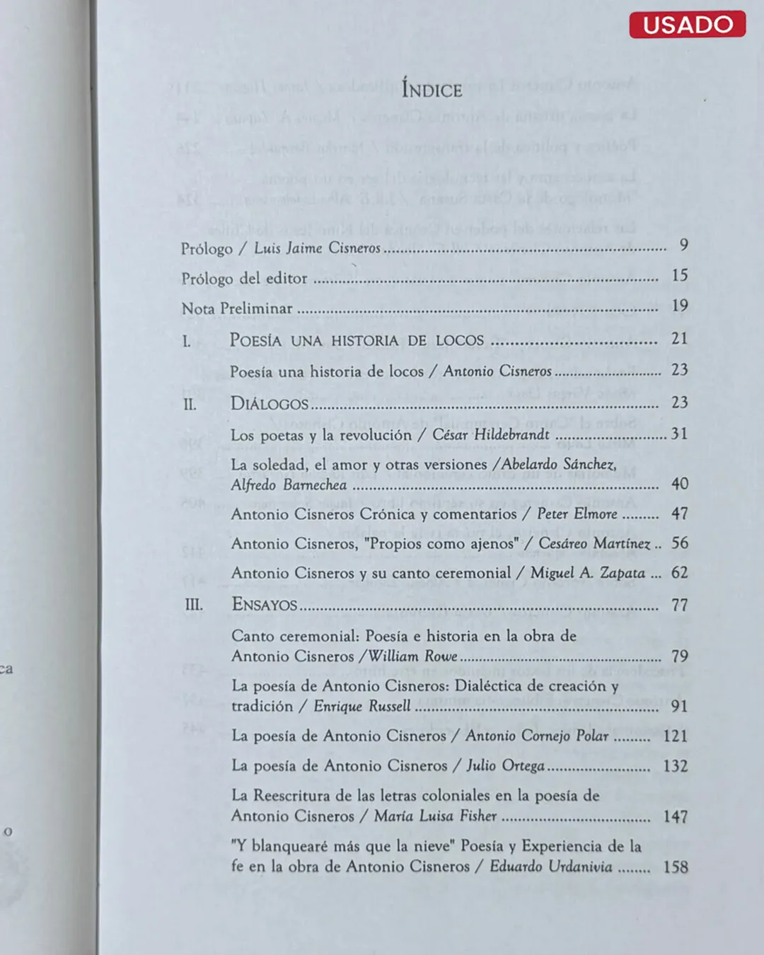 METÁFORA DE LA EXPERIENCIA: LA POESÍA DE ANTONIO CISNEROS (ENSAYOS, DIÁLOGOS Y COMENTARIOS) - Imagen 3