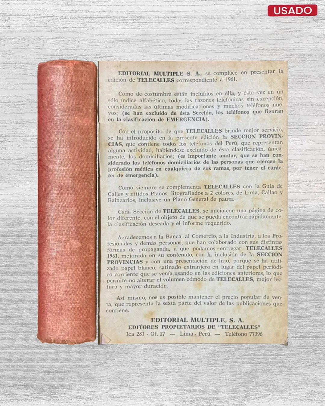 TELEFONOS LIMA Y PROVINCIA (1961) - Imagen 3
