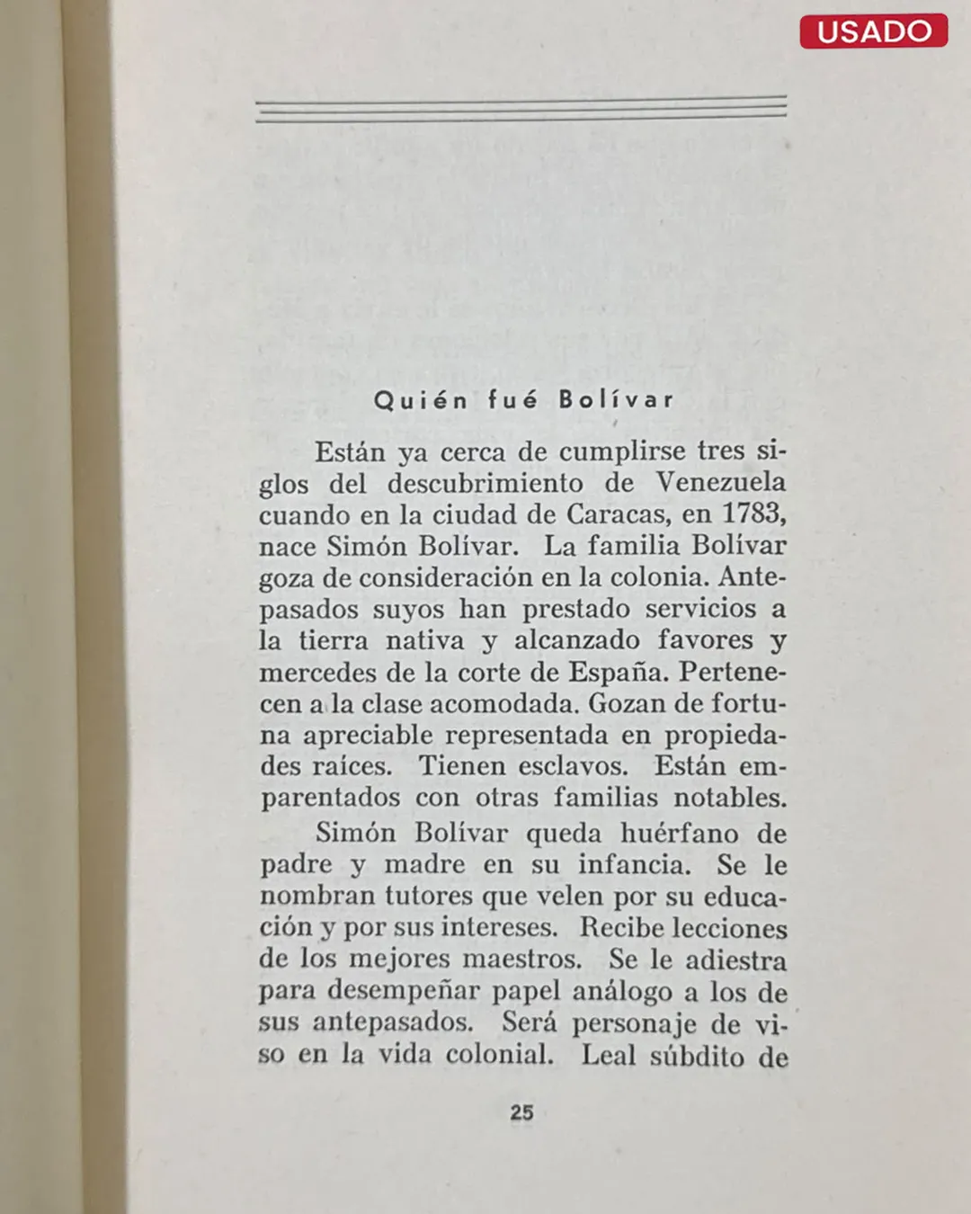 VIDA EJEMPLAR DE SIMÓN BOLIVAR - Imagen 3
