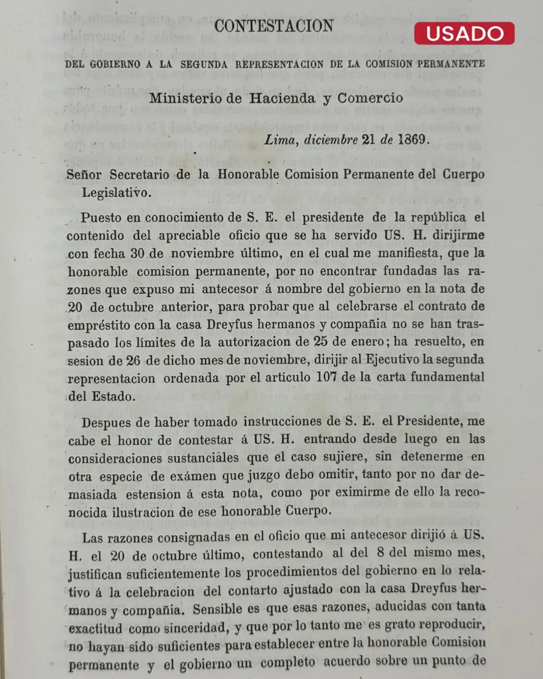EL NEGOCIO DREYFUS ANTE LA LEGISLATURA PERUANA DE 1870 - Imagen 3