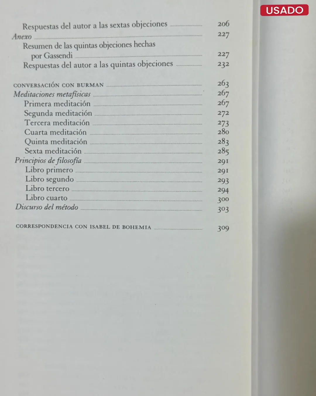 DESCARTES: MEDITACIONES METAFISICAS / CONVERSACION CON BURMAN / CORRESPONDENCIA CON ISABEL DE BOHEMIA - Imagen 3