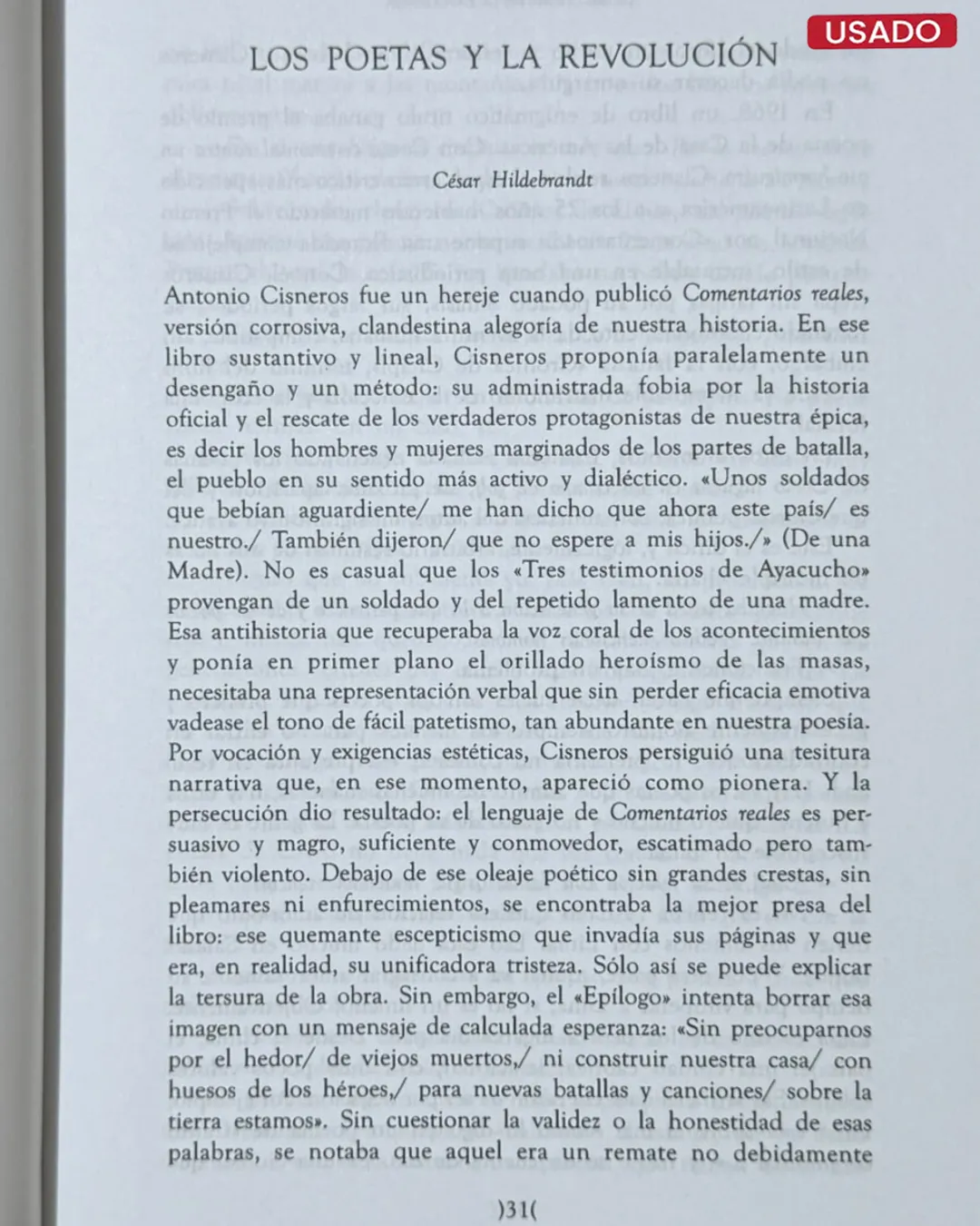 METÁFORA DE LA EXPERIENCIA: LA POESÍA DE ANTONIO CISNEROS (ENSAYOS, DIÁLOGOS Y COMENTARIOS) - Imagen 2