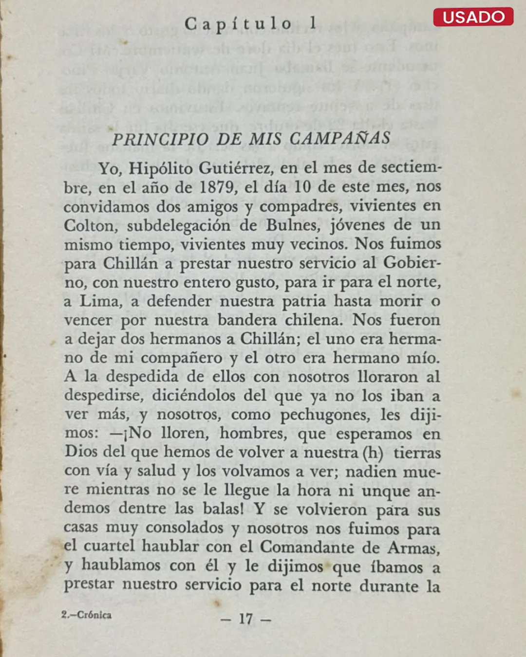 CRÓNICA DE UN SOLDADO DE LA GUERRA DEL PACÍFICO - Imagen 2
