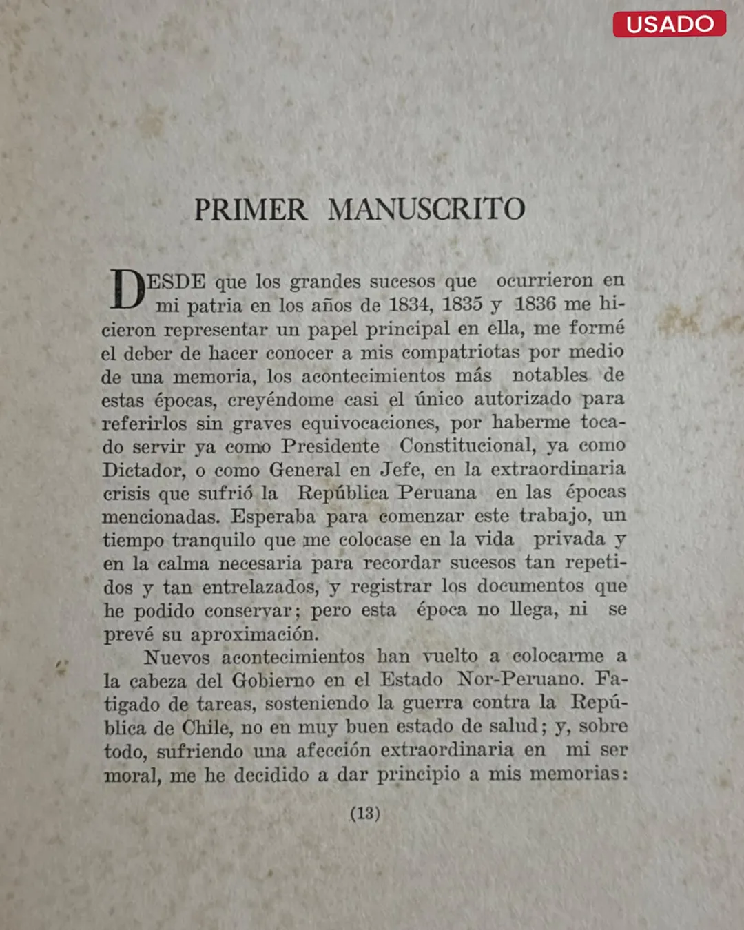 MEMORIAS DEL GRAN MARISCAL DE DON LUIS JOSE DE ORBEGOSO - Imagen 4