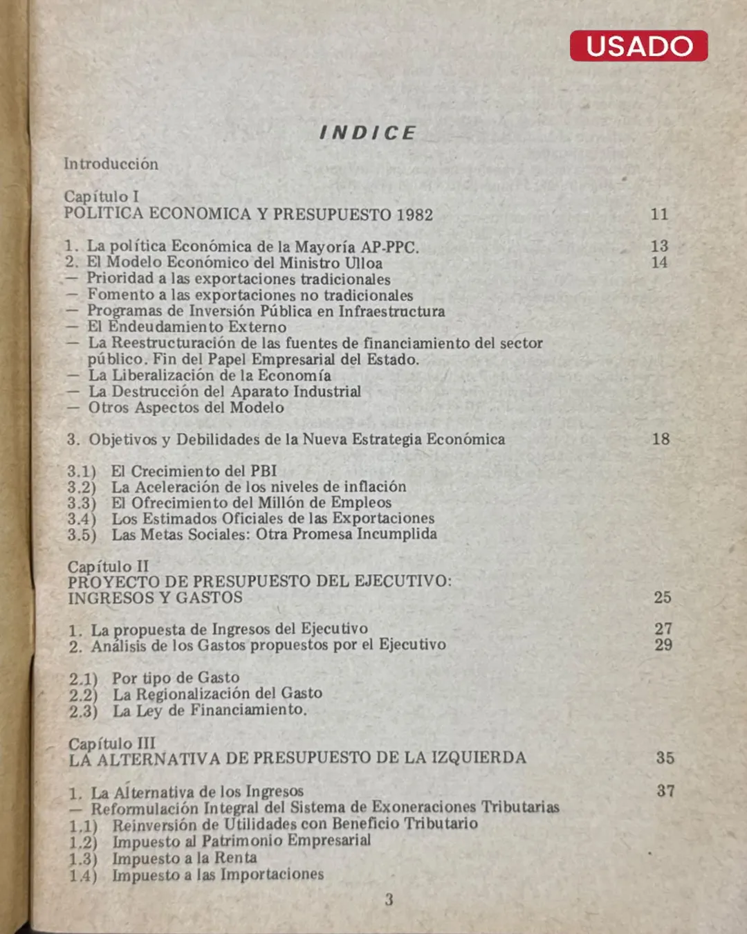 LA ALTERNATIVA DE LA IZQUIERDA: PRESUPUESTO DE LA REPUBLICA 1982 - Imagen 3