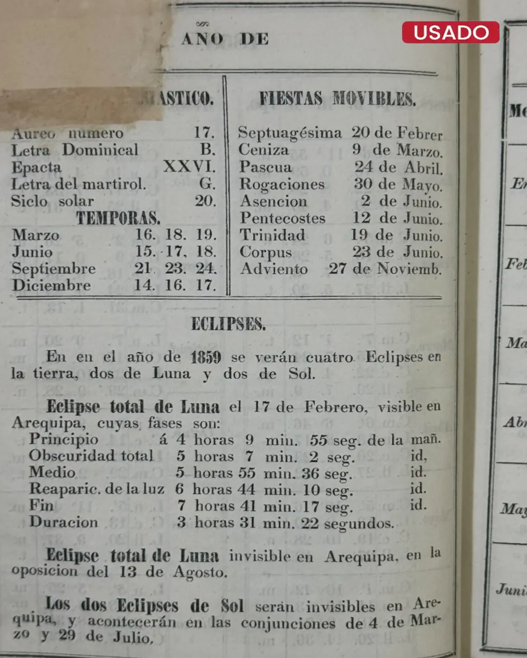 EFEMERIDES ASTRONOMICAS DEL SOL Y LA LUNA - Imagen 5
