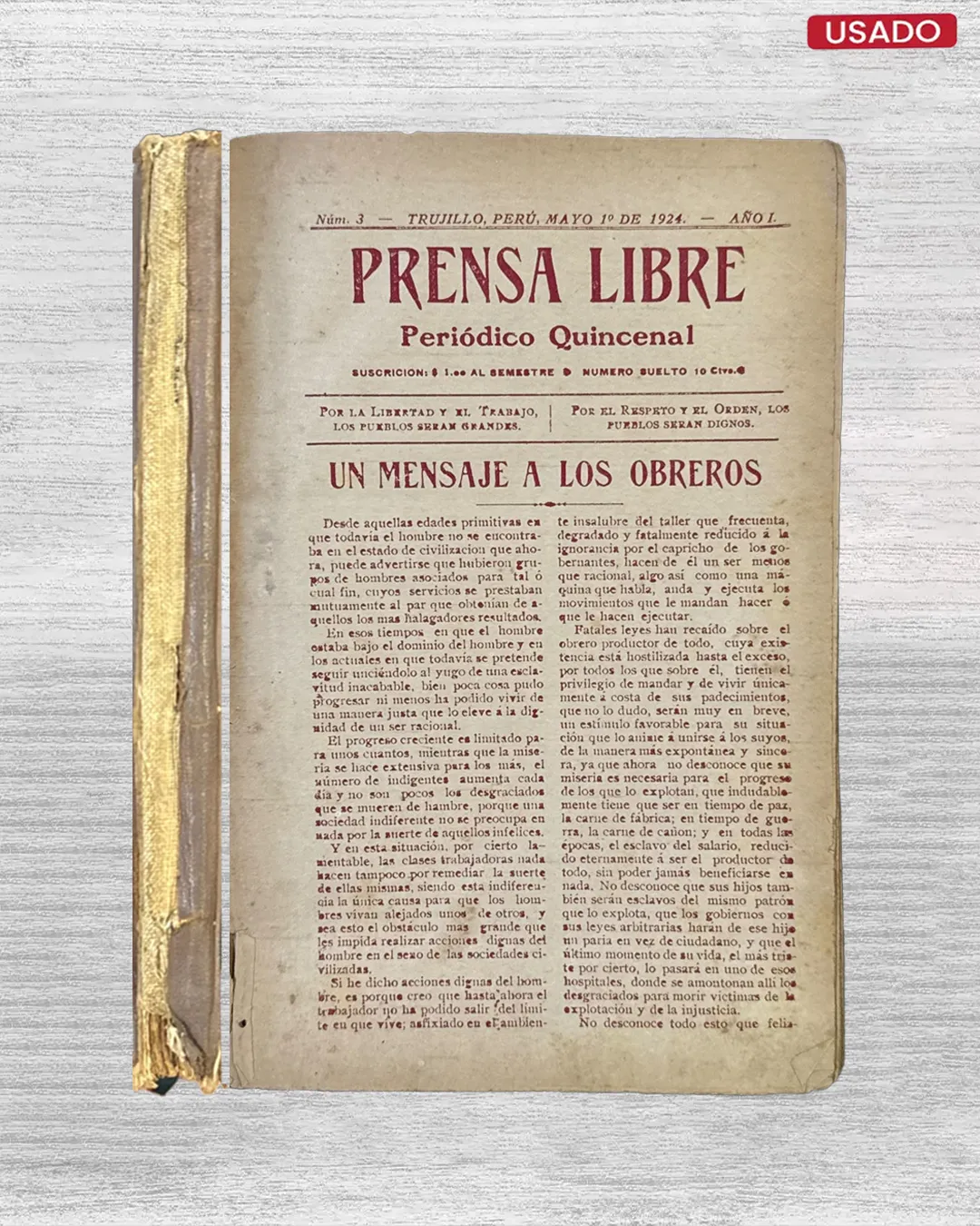 PRENSA LIBRE Nº1 – Nº24 (PERIODICO QUINCENAL) - TRUJILLO