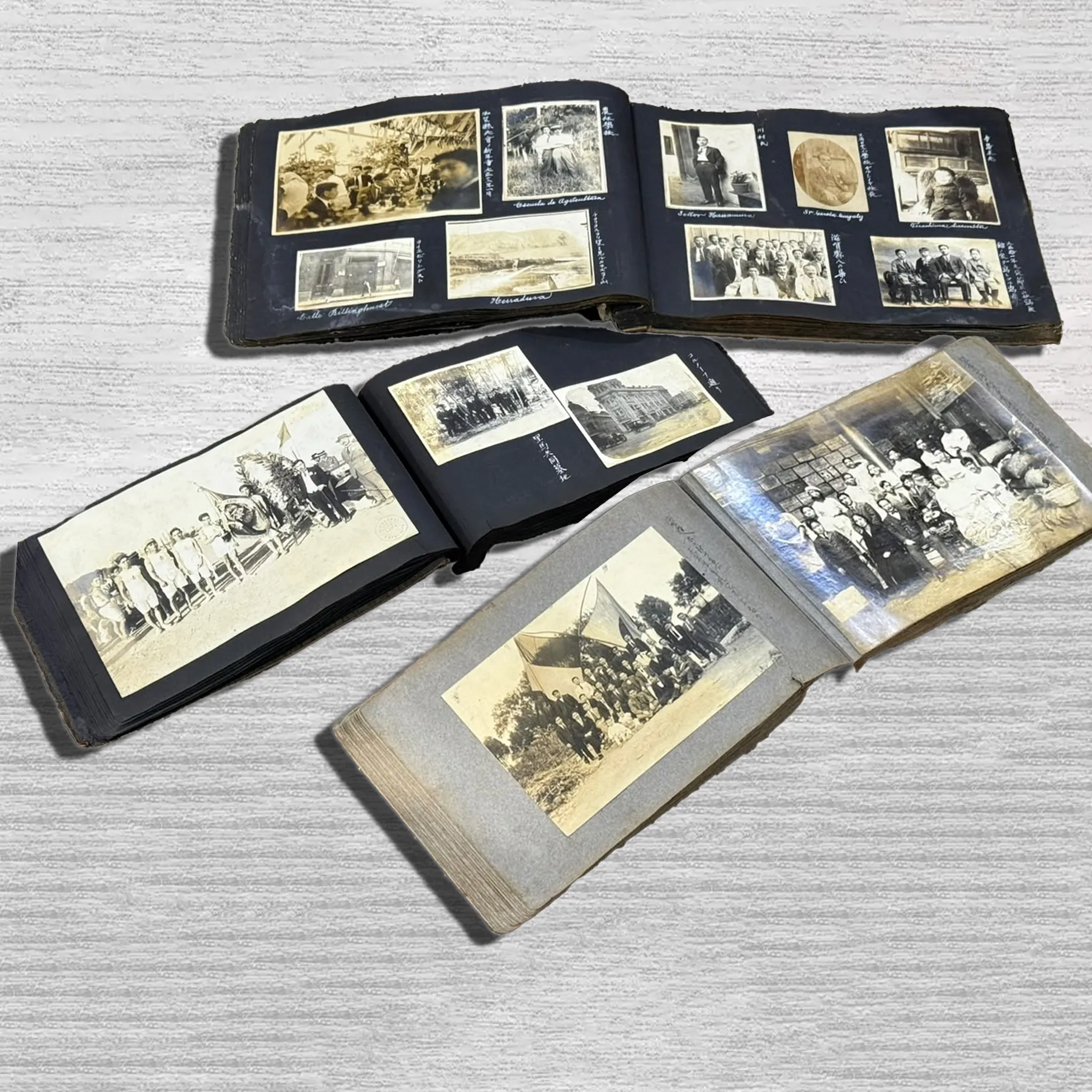 ARCHIVO FOTOGRÁFICO HISTÓRICO DE LA INMIGRACIÓN JAPONESA Y COMUNIDAD NIKKEI EN EL PERÚ (C. 1910–1940) – 3 ÁLBUMES, 443 FOTOGRAFÍAS ORIGINALES