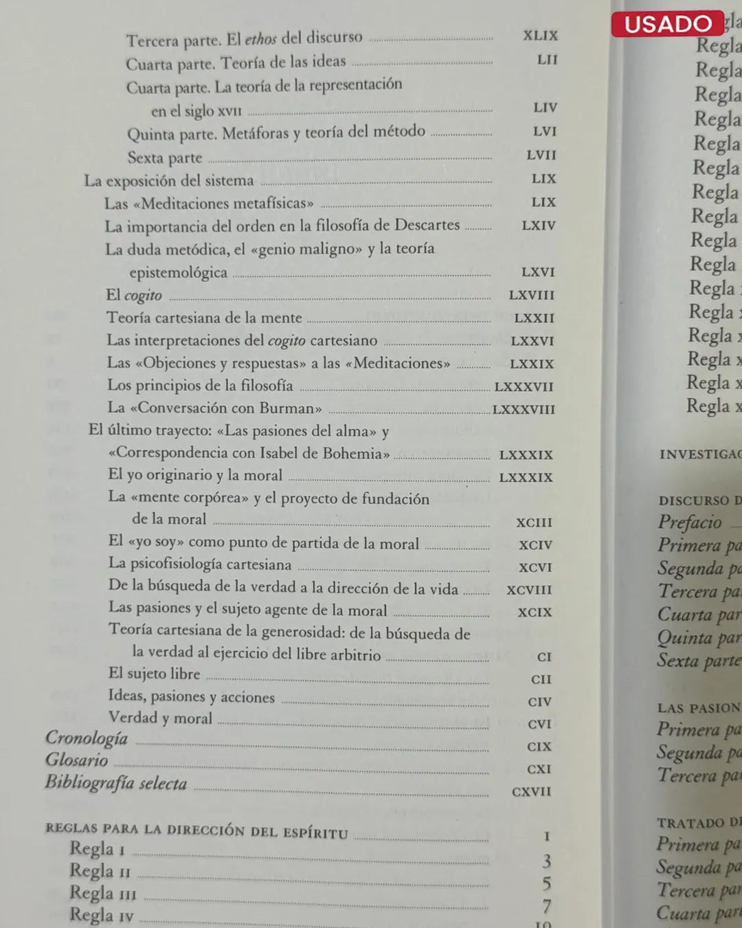 DESCARTES: REGLAS PARA LA DIRECCIÓN DEL ESPÍRITU / INVESTIGACIÓN DE LA VERDAD POR LA LUZ NATURAL / DISCURSO DEL MÉTODO / LAS PASIONES DEL ALMA / TRATADO DEL ALMA - Imagen 3